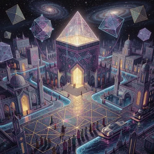 Psychedelic digital art by Flux