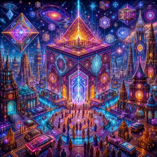 Psychedelic digital art by GPT 2K