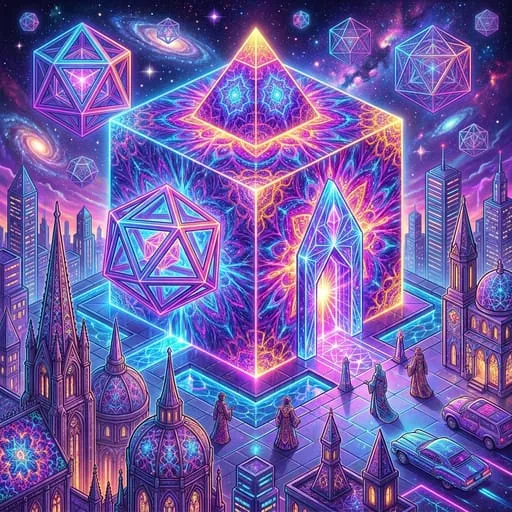Psychedelic digital art by Nano Banana Pro