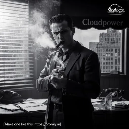 Black-and-white film-noir detective scene generated by FLUX