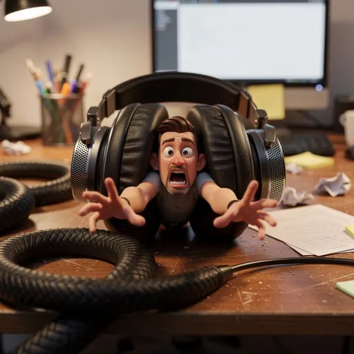 A 3D miniature comedy scene by Flux