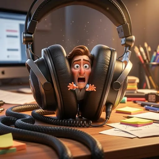 A 3D miniature comedy scene by Flux Flex